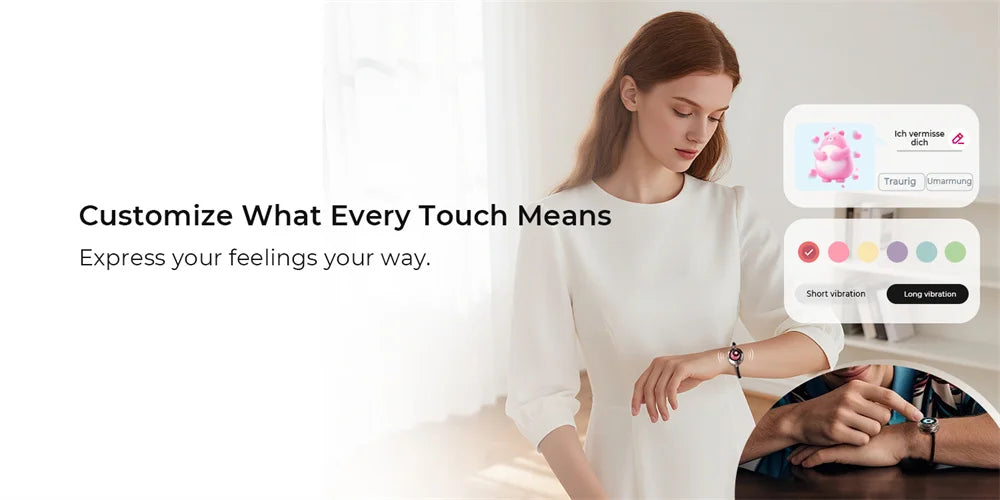 Totwoo Smart Paar-Armband – Fernverbindung, Leuchten & Vibration, 10 Stile