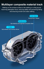 ABIR WD8 Fensterputzroboter – Dual-Ultraschallsprüher, SLAM 4.0, 3000Pa, Fernbedienung, CE