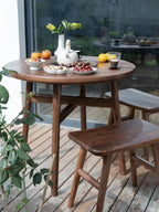 Herd-Teetisch mit schwarzem Walnuss-Massivholz, neuer Carbongrill im chinesischen Stil für den Außenbereich und Teezubereitung