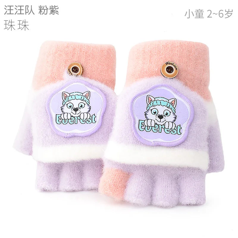 Echte Paw Patrol Winter KINDER Handschuh Chase Marshall Skye Everest Rubble Zuma Rocky Ryder Kinder Fäustlinge Weihnachtsgeschenk 2-6T