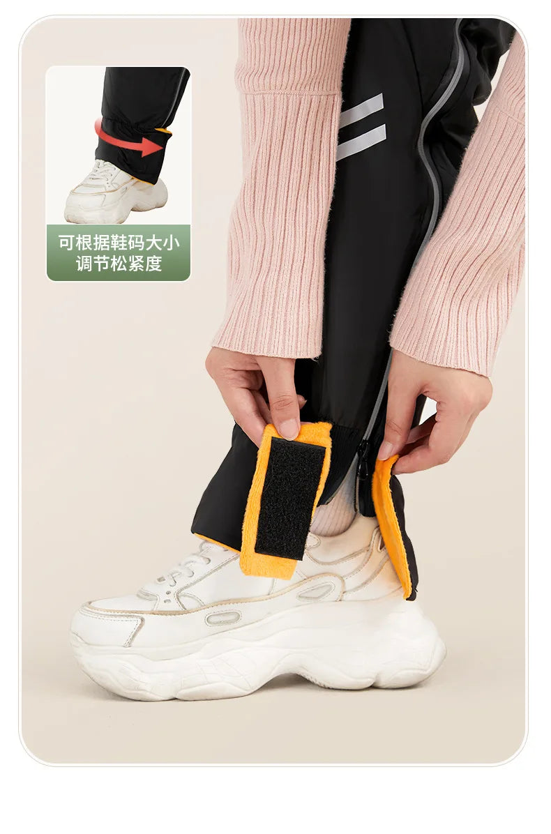 72CM Winter Motorrad Knie Wärmer Fleece Verdicken Pad Warme Wasserdichte Knie Ärmeln