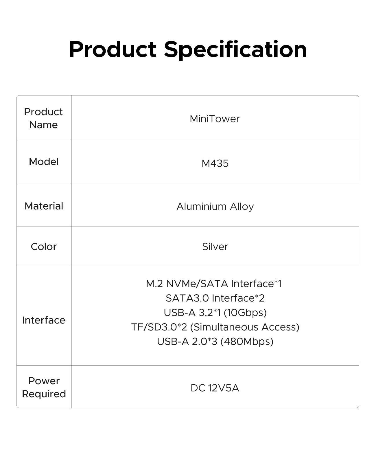 ORICO MiniTower für Mac Mini M4 Pro Dockingstation mit M.2 SSD Typ C Dockingstation Desktop Hybrid-Speichersystem DAS