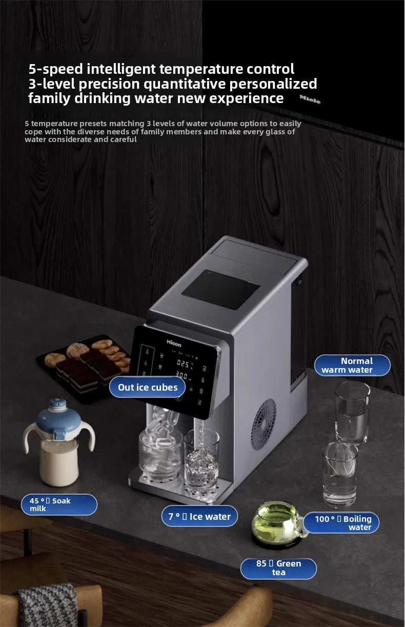 3-in-1-Eisbereiter und Wasserspender: Haushaltsgerät für die Arbeitsplatte mit sofortiger Erwärmung/Kühlung, großes Fassungsvermögen, energiesparend