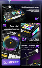 CONUSEA Kinder DJ-Mixer – Mikrofon, App-Steuerung, Klaviertastatur, 3–12 Jahre