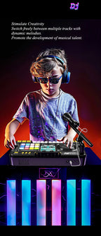 CONUSEA Kinder DJ-Mixer – Mikrofon, App-Steuerung, Klaviertastatur, 3–12 Jahre