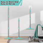 Tierhaarentfernungswerkzeug mit 114,3 cm verstellbarem Griff – Wiederverwendbarer Hunde- und Katzenhaarentferner, ausziehbarer Teppichschaberrechen, batterielos, ideal für Tierbesitzer, Kratzbäume zur Bodenreinigung