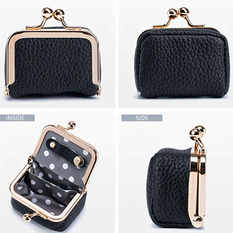 OBCREATOR Mini-Geldbörse im Vintage-Stil, kompakter Schmuckorganizer aus Eisen und Leder mit Druckknopfverschluss, strukturierter Oberfläche, ländlichem Motiv, ovaler Form, abschließbar, ideal für Ringe und Accessoires