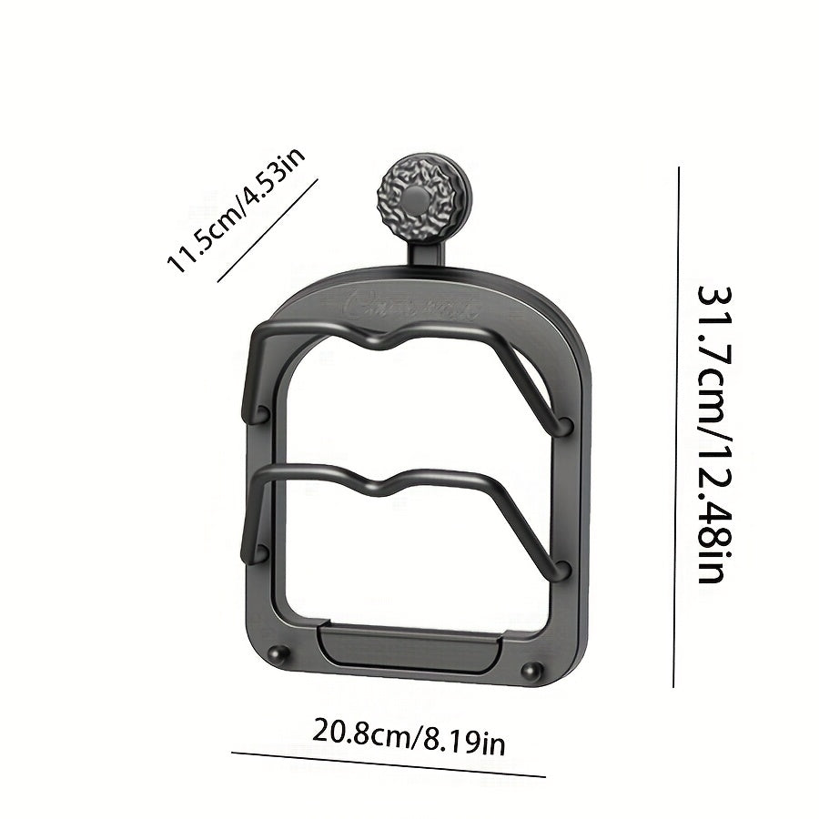 1 Stück Küchenschrank-Aufbewahrungsregal ohne Bohren – Multifunktionaler Organizer mit zwei Topfdeckelhaltern, Saugnapf-Wandbefestigung, einfache Installation, platzsparendes Design für Küche und Esszimmer, praktisches Hängeregal, Küchenorganizer