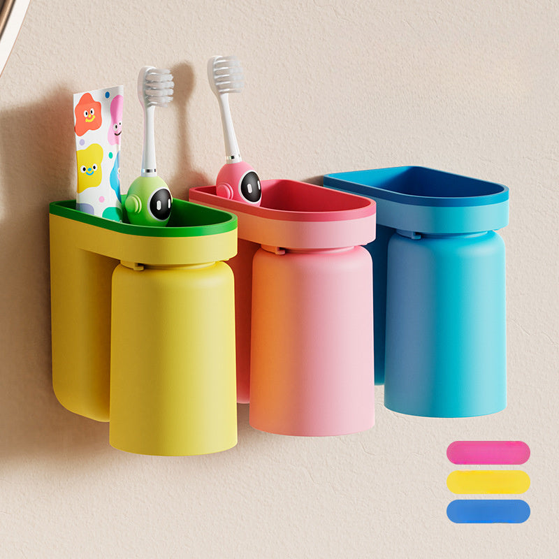 1 Stück Wandhängeleuchte in Macaron-Form mit Ablage für Zahnbürste, Zahnpasta, Schmuck, Rasierer und mehr – ideal für Paare.