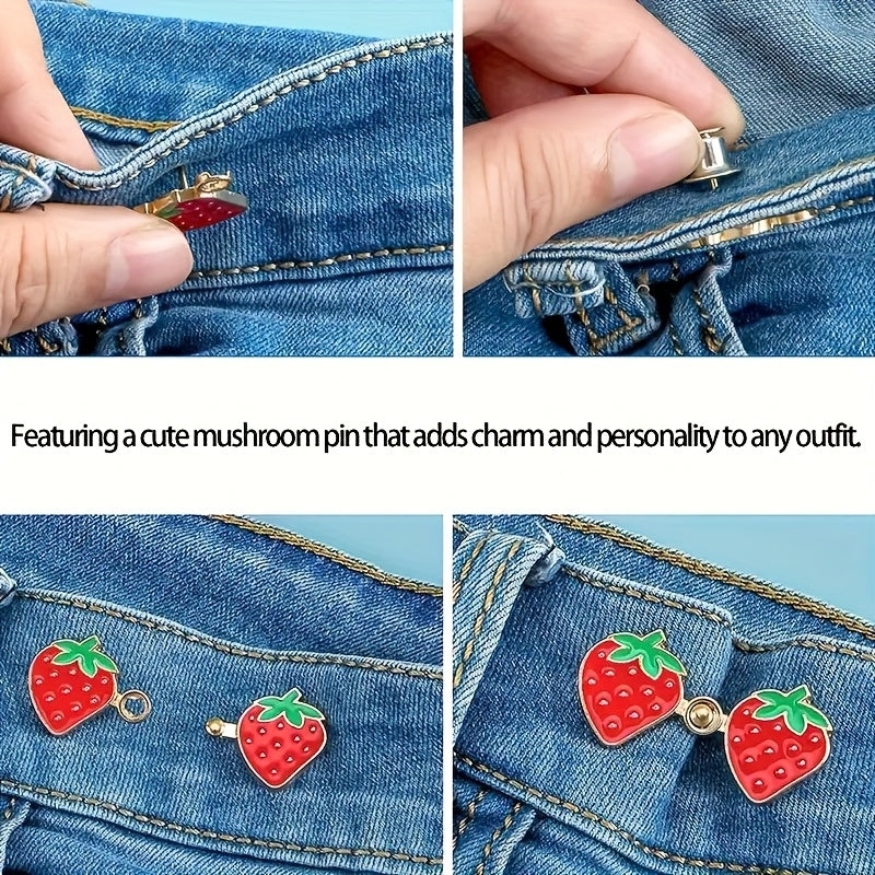 Set niedlicher Taillenverstellknöpfe, ohne Nähen, abnehmbar und wiederverwendbar