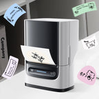 Etikettendrucker - Etikettierer mit Klebeband, Etikettendrucker PM220, tragbarer 2-Zoll-Thermodrucker für Zuhause, Büro, Adressen, Logos, Kleidung, kleine Unternehmen usw., unterstützt Etikettenbreiten von 23-54 mm (0,91"-2,12"), 1 Packung, Weiß, Schwarz,