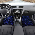 4er-Set blaue Galaxy-Sternennacht-Autofußmatten – Komplett abdeckende, rutschfeste Allwetter-Fußmatten mit leuchtendem Galaxienmuster (Fahrer-/Rücksitz-/Kofferraum) für Limousinen, SUVs und Vans – Leicht zu reinigendes Fahrzeugzubehör