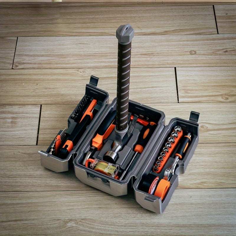 Robuster Werkzeugkasten aus Silikon mit mehreren Fächern und ergonomischem Griff – Tragbarer Organizer für Schrauben, Muttern, Bolzen und Schraubenschlüssel – Ideal für Heimwerkerprojekte, Renovierungen und den professionellen Einsatz.