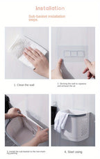 Moderner, ergonomischer Wäschekorb mit Deckel – Robustes Kunststoffdesign, mehrere Fächer für effizientes Sortieren der Wäsche, ideal für Bad und Haushalt, unverzichtbares Utensil für die Waschküche | Moderner Wäschekorb | Robuster Kunststoffkorb