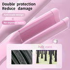 Lockenstab mit Kreppfunktion, Wellen-Lockenstab mit Kreppfunktion, Lockenstab für tiefe Wellen mit 2 Aufsätzen für Damen, geeignet für breite und tiefe Wellen, Geschenkidee für Frauen, Geburtstagsgeschenk, Muttertagsgeschenk, Pur