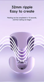 Lockenstab mit Kreppfunktion, Wellen-Lockenstab mit Kreppfunktion, Lockenstab für tiefe Wellen mit 2 Aufsätzen für Damen, geeignet für breite und tiefe Wellen, Geschenkidee für Frauen, Geburtstagsgeschenk, Muttertagsgeschenk, Pur