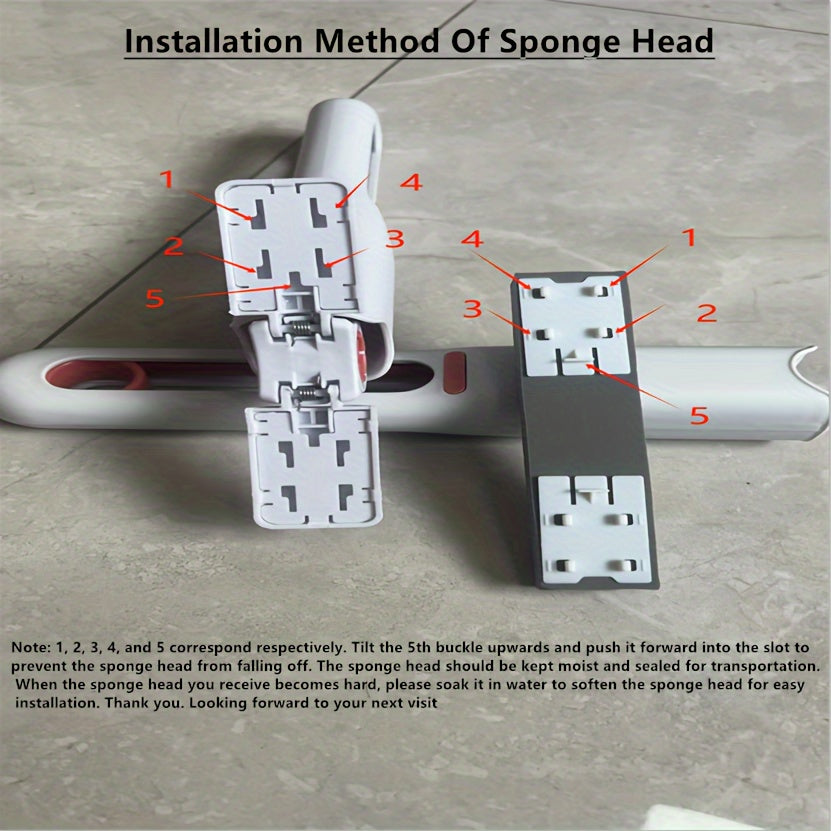 Multifunktionaler Mini-Wischmopp – Ausziehbarer Nass- und Trockenmopp mit drehbarem Kopf, platzsparendes Design für Küche, Bad, Wohnzimmer, Auto – strapazierfähiger Kunststoff, leicht zu reinigende Oberfläche für Böden und Glas