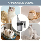 Katzenstreuschaufel mit Einhandverschluss (großes Fassungsvermögen) - Freihändige Haustierkotschaufel für Katzen/kleine Hunde, streubeutelfreundlich, geruchsneutralisierend (5 Müllbeutelrollen enthalten, kein direkter Handkontakt)