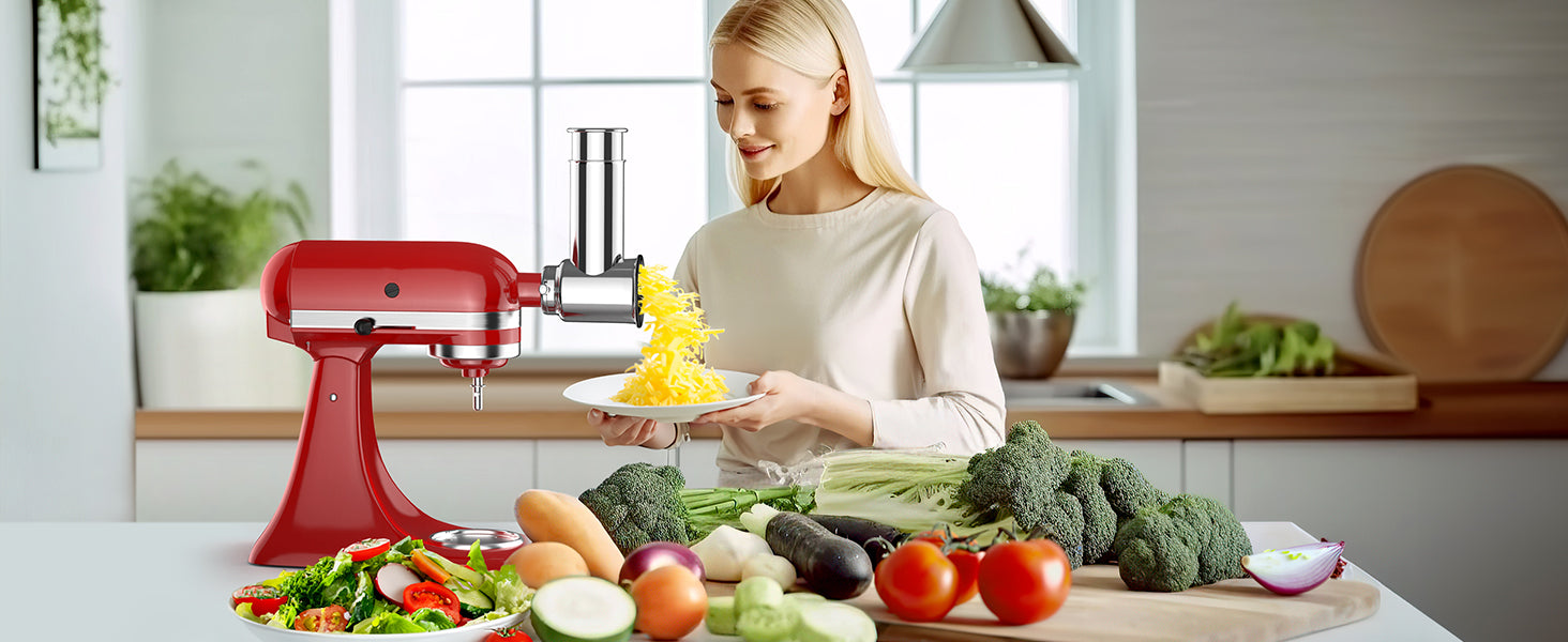 2024 Edelstahl Slicer/Shredder Aufsatz für Kitchen aid Stand mixer, Salat maschine mit Gemüses ch neider, Salat maschine,