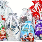 21-teiliges Set mit Weihnachtsgeschenktüten, mit festlichem Design, verschiedene Arten von Geschenkverpackungen, aus Kunststoff.