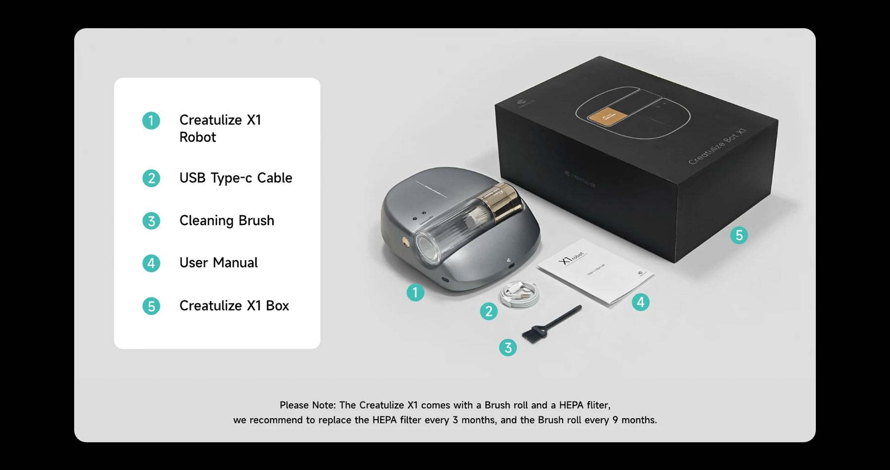 CREATULIZE X1 Roboter, automatischer Bettstaubsauger – kabellos, wiederaufladbar, UV-C-Licht-Desinfektion, 14 kPa Saugkraft, entfernt Hausstaubmilben und Allergene, mit HEPA-Filterung