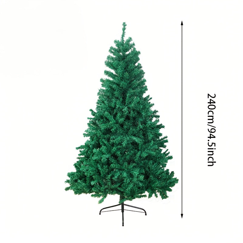 1pc Christmas Green Artificial Tree with Foldable Base, Dense and Sturdy Branches, High Load Capacity, Easy to Assemble, 5 Sizes Available, Suitable for Indoor/Outdoor Use – Perfect Holiday Decoration Gift for Home, School,