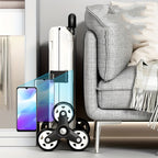 Foldable Utility Cart with Stair-Climbing Wheels, Collapsible Rolling Crate with Telescopic Handle & 360° Spinner Wheels - Durable Plastic Multi-Purpose Hand Truck for Teachers, Shopping, Moving, Storage, Moving Essentials C