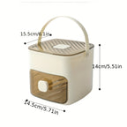 Eiswürfelformer für 48 Würfel mit leicht zu öffnendem Deckel – Großes Fassungsvermögen, doppelwandiges Design, lebensmittelechte Kunststoff-Aufbewahrungsschale für den Gefrierschrank – Ideal für Whisky und Cocktails