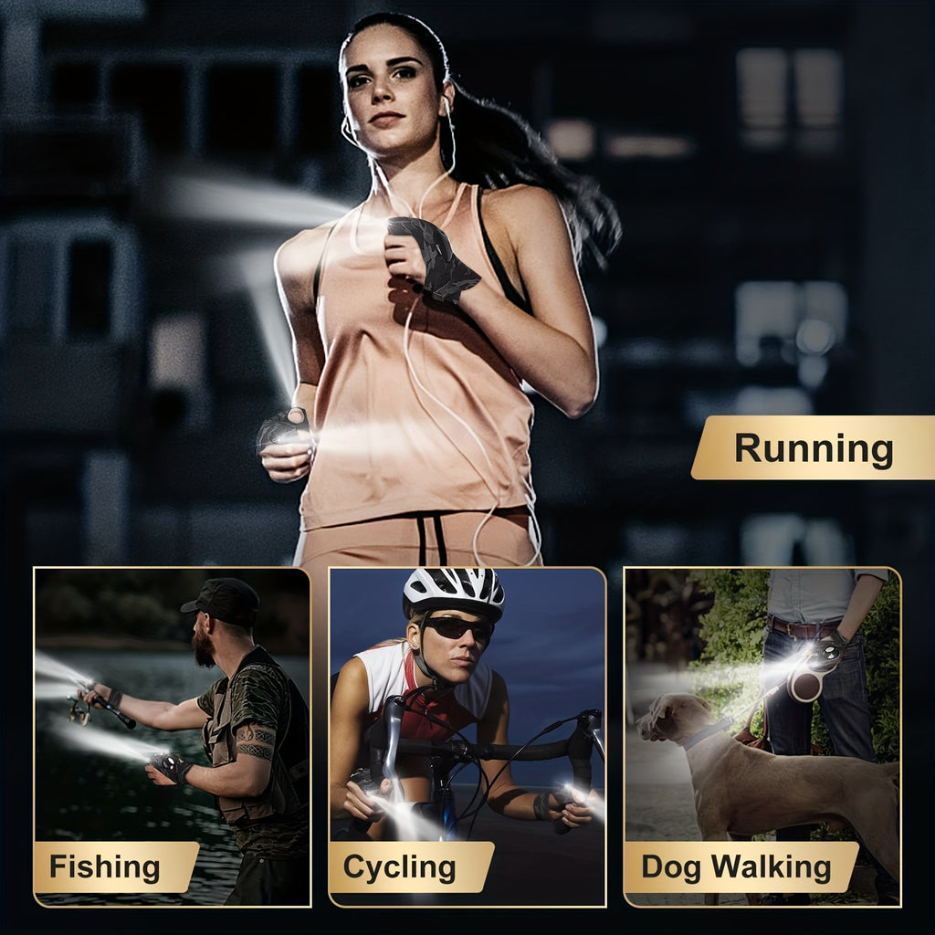 LED-Handschuh-Taschenlampe für Männer – Einzigartiges und cooles Gadget, Fingerlampe für Outdoor-Aktivitäten wie Reparaturen und Camping, freihändige Lampe