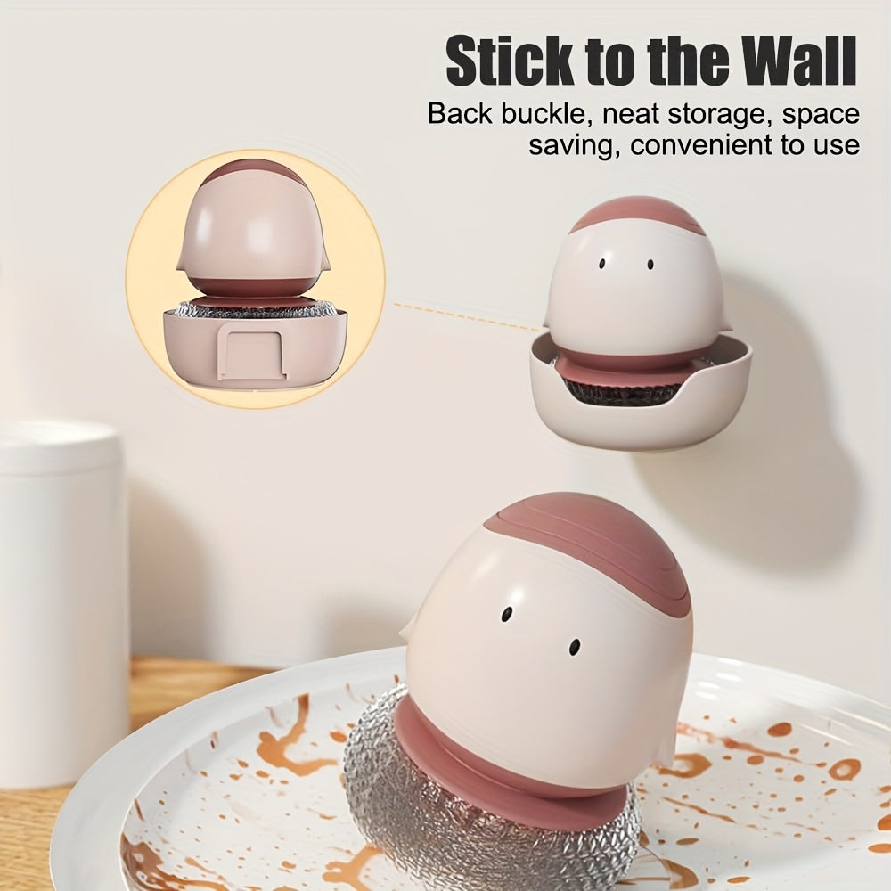 1er-Packung grüne, wiederverwendbare Hühnerstallbürste mit niedlichem Cartoon-Design – Robuster Küchenschwamm aus Kunststoff zur Reinigung von Hühnerställen, Eiern und Oberflächen, tragbar und leicht zu transportieren, Hühnerstallzubehör