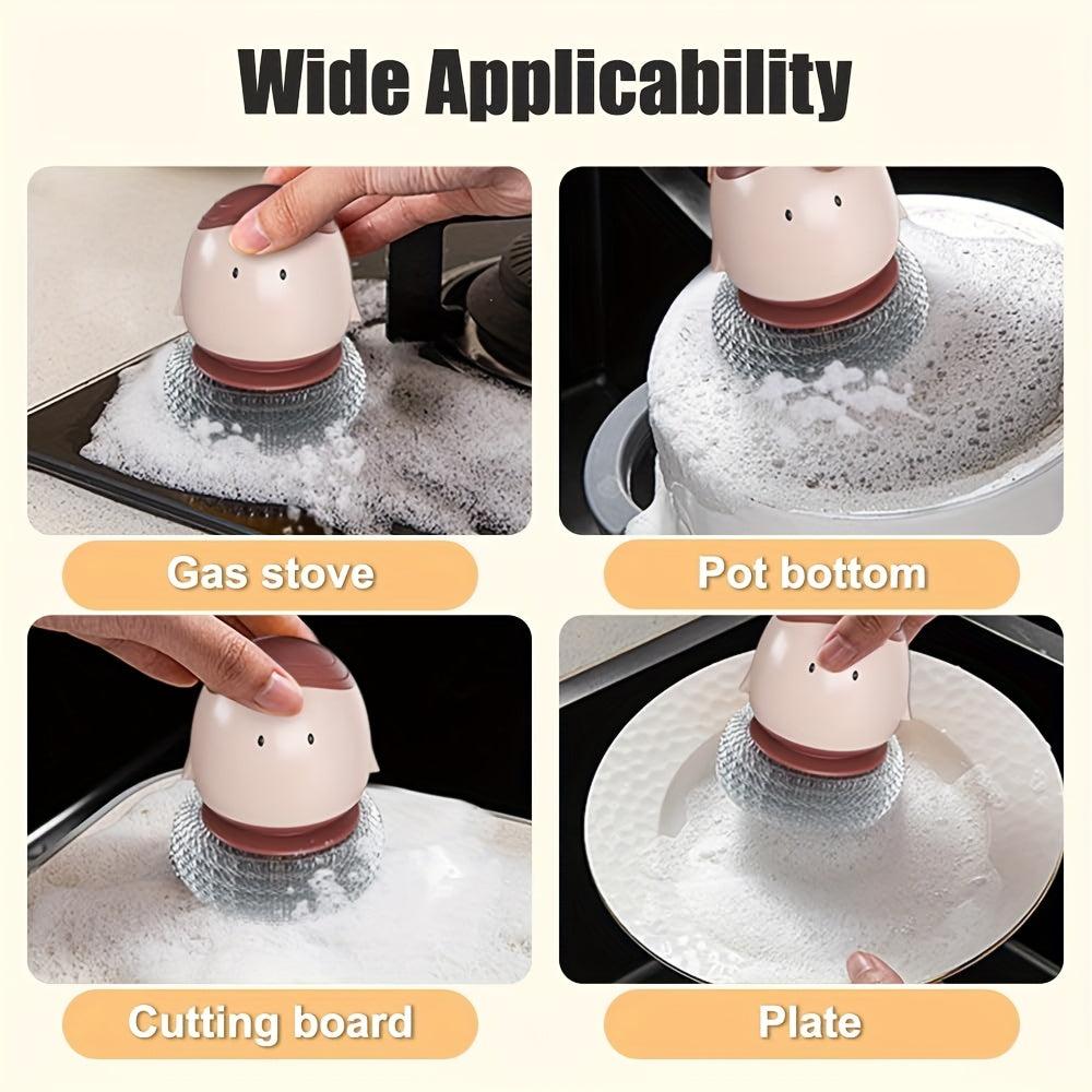 1er-Packung grüne, wiederverwendbare Hühnerstallbürste mit niedlichem Cartoon-Design – Robuster Küchenschwamm aus Kunststoff zur Reinigung von Hühnerställen, Eiern und Oberflächen, tragbar und leicht zu transportieren, Hühnerstallzubehör