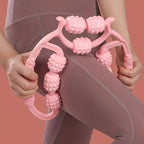 Manuelles Massagegerät mit 9 Rollen, Oberschenkel, Wade, Halswirbelsäule, Unisex, zur Lösung von Meridianverstopfungen und zur Körperreparatur