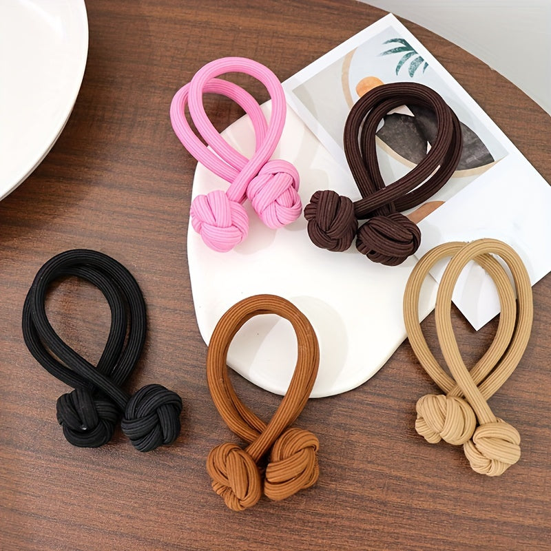 Haarband mit Knotendesign, elastisches Nylon-Haargummi für Pferdeschwänze, dickes und strapazierfähiges Haarstyling-Accessoire, schlichte Eleganz und Niedlichkeit für jeden Tag, verschiedene Farboptionen