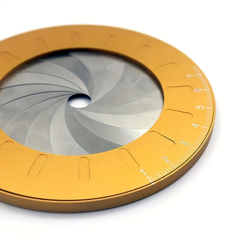 Verstellbares Präzisions-Kreiszeichenwerkzeug – Doppelmetall-Messlineal für Rohrdurchmesser und Holzbearbeitungsdesigns, nicht elektrisch, robustes Messingmaterial, Holzbearbeitungswerkzeug | Elegante Metalloberfläche | Messwerkzeug
