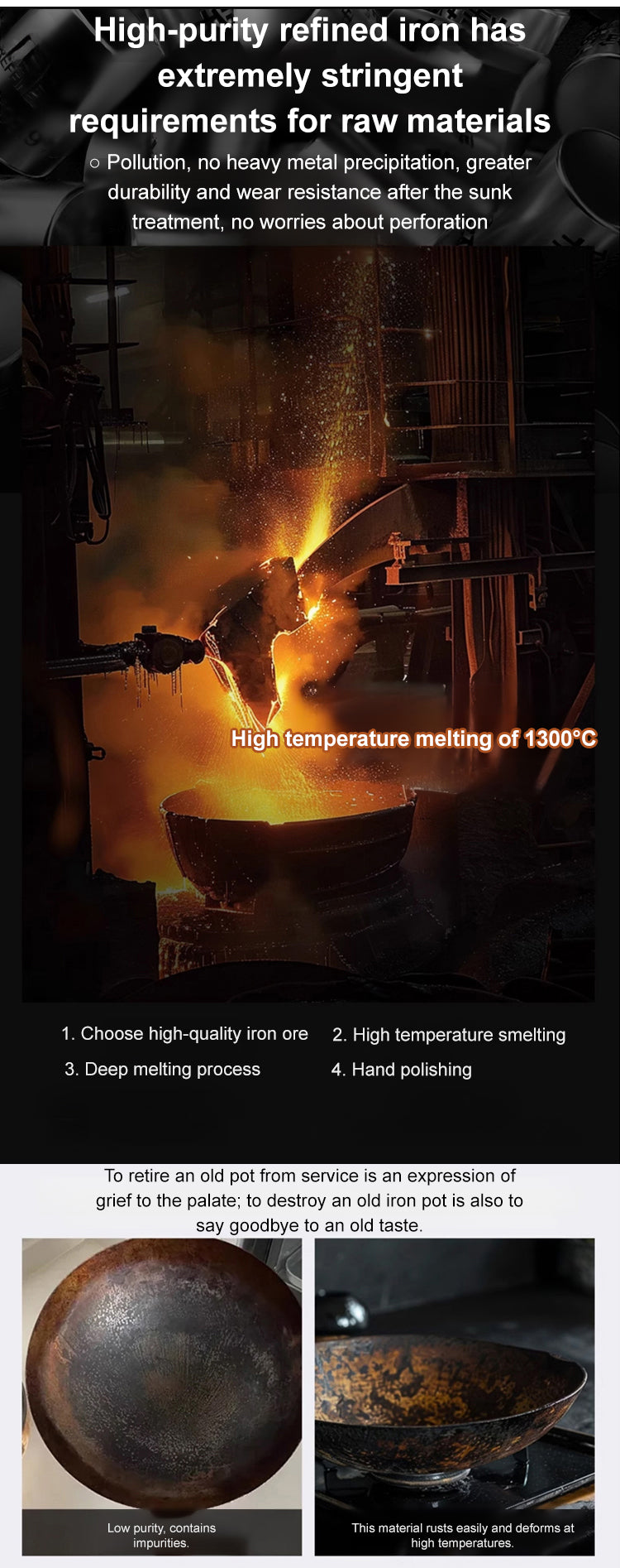 Großer Bauchtopf, vertiefter, antihaftbeschichteter Eisentopf, flacher Boden, unbeschichtet, kleine Bratpfanne, Eisenpfanne mit Deckel, unbeschichtete Bratpfanne, großer Bauch