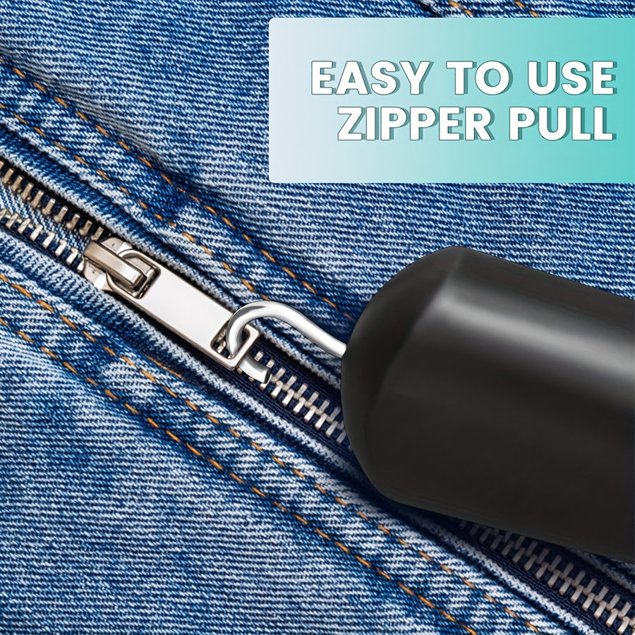 Knopfhaken und Reißverschluss-Ziehring, Hilfsmittel, Anziehhilfen, Hemdenknopf-Hilfsmittel, Einhandbedienung, Behinderte, Senioren