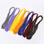 1 handgewebter Netzbeutel, Trinkbecher, Kaffeetasche, wiederverwendbar