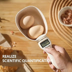 Digitale Küchenwaage mit abnehmbarem Messlöffel – ABS-Material, batteriebetrieben (≤36 V), präzises Wiegen und Messen von Katzen- und Hundefutter, robuste Küchenwaage für genaue Portionskontrolle, elegantes Design
