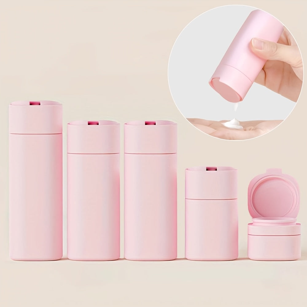 5-teiliges Reiseflaschen-Set mit Löffel und Etikettenaufklebern für Shampoo, Spülung, Lotion und Reinigungsmittel – Unverzichtbar für Fitnessstudio und Reisen