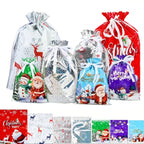 21-teiliges Set mit Weihnachtsgeschenktüten, mit festlichem Design, verschiedene Arten von Geschenkverpackungen, aus Kunststoff.