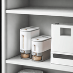 Großer Reisbehälter – 5,0/10,0 kg, feuchtigkeitsbeständig, Klappdeckel, wiederverwendbarer Kunststoff-Getreidespender für Reis, Getreide, Mehl, Tierfutter – unverzichtbarer Küchenhelfer, Organizer für Tierfutter | Transparentes Design