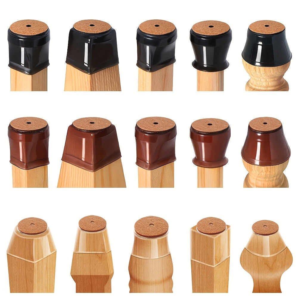 24 Stück Stuhlbeinschoner, Filzgleiter zur Geräuschreduzierung