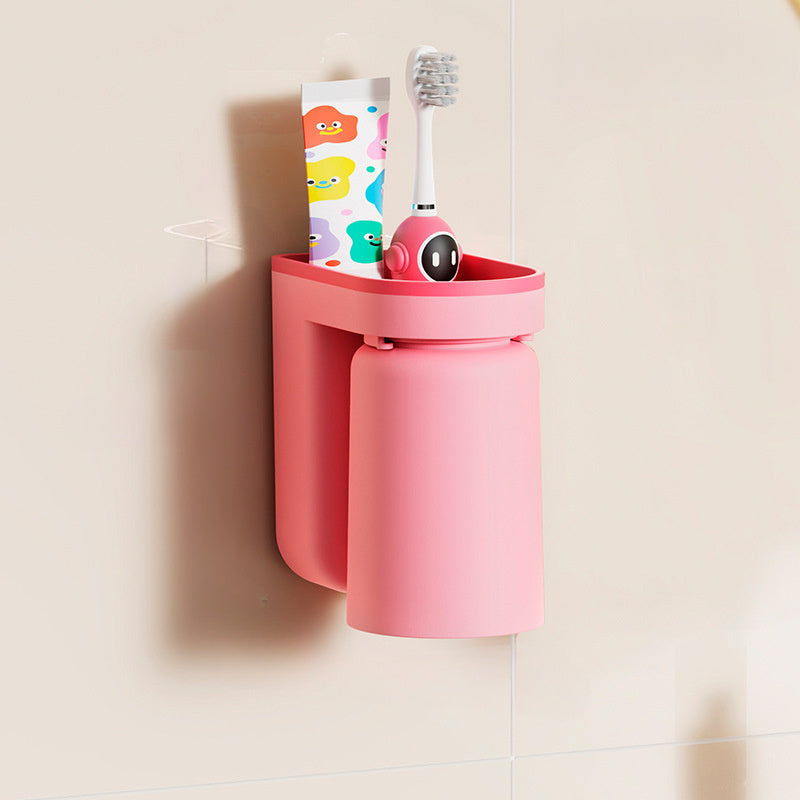 1 Stück Wandhängeleuchte in Macaron-Form mit Ablage für Zahnbürste, Zahnpasta, Schmuck, Rasierer und mehr – ideal für Paare.