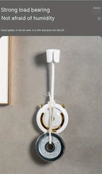 1 Stück universelle, spurlose Wandhalterung für Haartrockner, Haartrocknerhalterung für Badezimmer ohne Bohren, 360° verstellbarer, freihändiger Haartrocknerhalter aus Kunststoff, Badezimmerzubehör