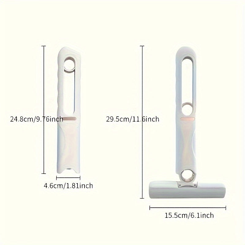 Multifunktionaler Mini-Wischmopp – Ausziehbarer Nass- und Trockenmopp mit drehbarem Kopf, platzsparendes Design für Küche, Bad, Wohnzimmer, Auto – strapazierfähiger Kunststoff, leicht zu reinigende Oberfläche für Böden und Glas