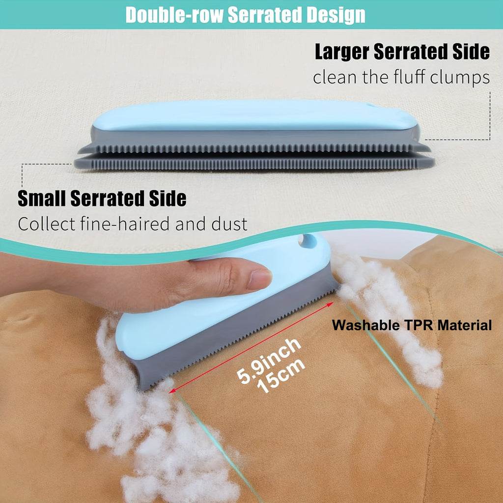 Tierhaarentfernungswerkzeug mit 114,3 cm verstellbarem Griff – Wiederverwendbarer Hunde- und Katzenhaarentferner, ausziehbarer Teppichschaberrechen, batterielos, ideal für Tierbesitzer, Kratzbäume zur Bodenreinigung