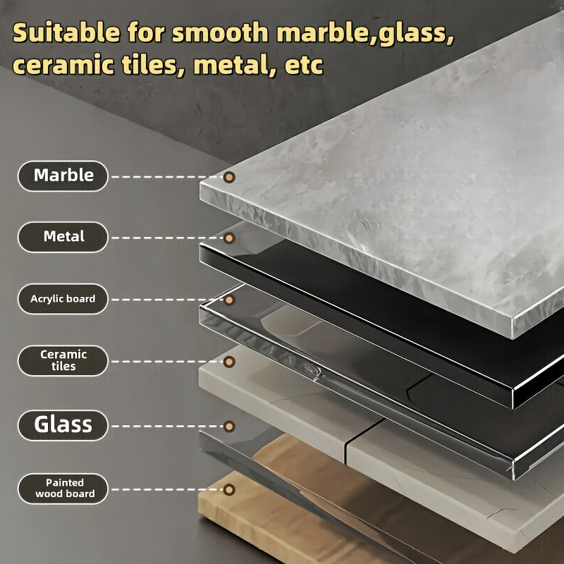 Wandorganizer mit 4 Clips und 5 Haken (ohne Bohren) | Multifunktionale Besen-/Mopphalterung & rutschfester Handtuchhalter, für Reinigungsmittel und -utensilien, robustes PVC, geeignet für Garage, Waschküche, Bad, Küche und Eingangsbereich