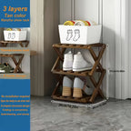 Adjustable & Foldable Bamboo Shoe Rack - Space-Saving 3-9 Tier Shoe Organizer for Small Spaces, No-Install Expandable Design for Home & Office, Natural Wood Finish, Shoe Storage Organizer