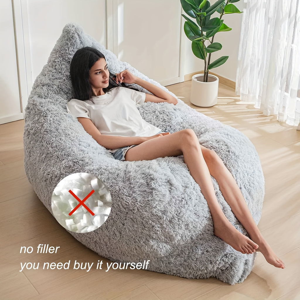 Großer grauer Sitzsack als Bett - Bodenbett ohne Füllung für Erwachsene, weicher Sitzsack mit strapazierfähigem Bezug, vielseitig verwendbare Schlafmatte zum Schlafen auf dem Boden, Gästebett, Zimmer, Studentenwohnheim - maschinenwaschbar