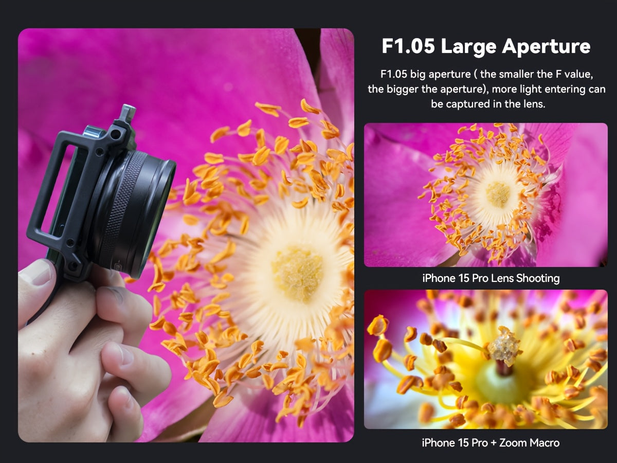 APEXEL 10-20x Zoom-Makroobjektiv-Set, Makrofotografie mit Smartphone und Universalclip für iPhone, Samsung, Xiaomi und die meisten anderen Smartphones